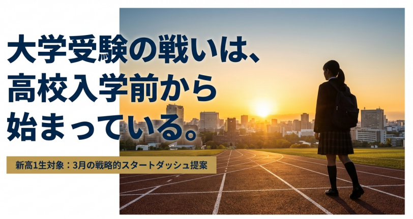 【新高1生・保護者さまへ】高校生活の成功は「スタートダッシュ」が鍵！今すぐ始めるべき先取り学習のメリット